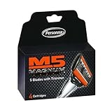 M5 Magnum Razor Blades with Trimmer, 4 Count Refill Blades (3 Pack)