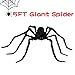 ALLADINBOX Halloween Hairy Scary Virtual Realistic Posable Spider Black - Indoor Outdoor Yard Furry Giant Haunted House Party Decor Supplies, 5FT