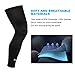 HuiYee Sports Compression UV Long Leg Sleeves for Running Basketball Football Cycling and Other Sports(3 Sizes, 1 Pair)