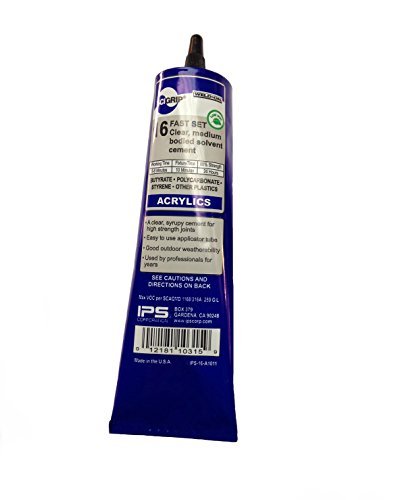 SCIGRIP 16 10315 Acrylic Cement, Low-VOC, Medium bodied, 5 Ounce Tube, Clear by SCIGRIP