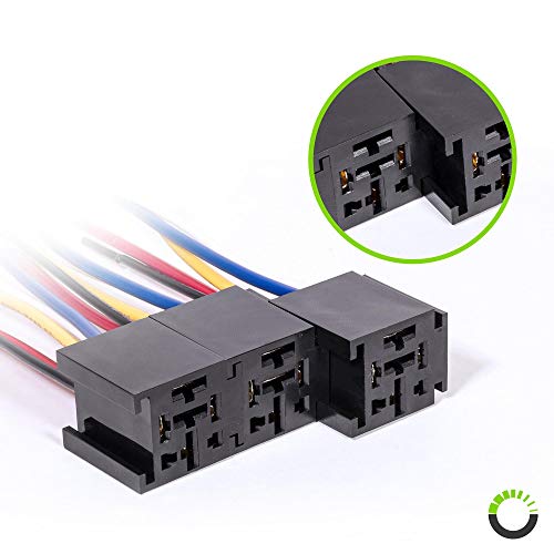 5 Pack Bosch Style 5Pin 12V Relay Kit [60/80 Amp Heavy Duty