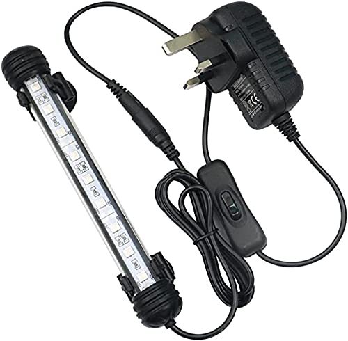 LED Aquarium Light, Underwater Fish Tank Lights IP68 Waterproof Submersible Aquarium Lamp Tank Lights Underwater LED Lighting, 15 inch, Blue+White