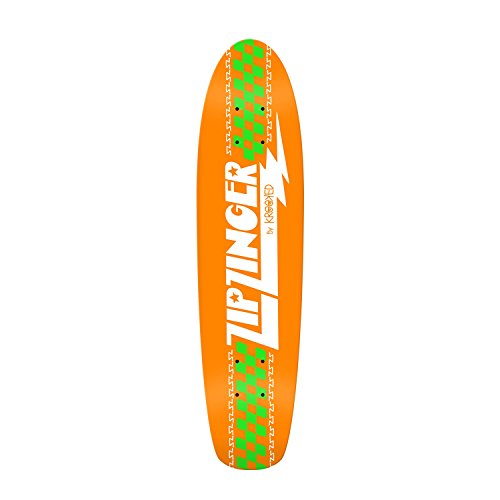 Krooked Skateboard Cruiser Deck Zip Zinger Classic Orange 7.
