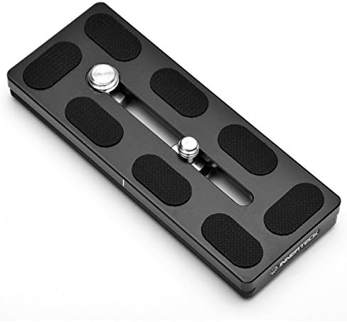 InnerTeck 100mm Black Metal Quick Release Plate for Tripod Ball Head fits all the Arca-type quick release adapters
