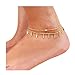 Geerier Layered Gold Chain Bead Anklet Tassel Leaf Beach Feet Jewelry