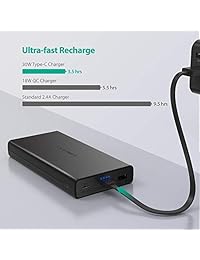 RAVPower 20100   Batería externa USB C para MacBook, Nintendo Switch, Dell XPS 15 13, Galaxy S9 y más (20100 mAh, PD 3.0)