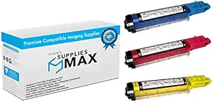 SuppliesMAX Compatible Replacement for Dell 3100CN Toner Cartridge Combo Pack (4000 Page Yield) (C/M/Y) (CMY3100HC)