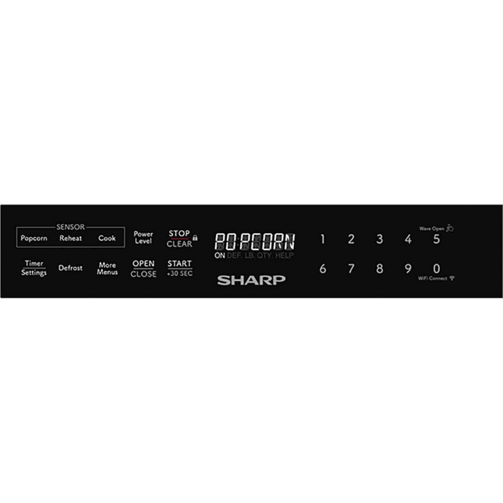 SHARP SMD2489ES Smart Microwave Drawer Oven with Easy Wave Open, 24-inch, 1.2 Cubic Feet, 950 Watt, Concealed Glass Touch Control Panel, Works with Alexa Certified, Edge to Edge Black Glass, Stainless