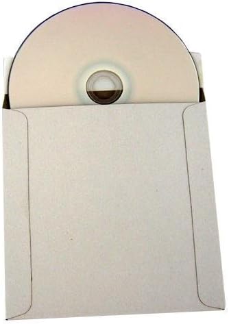 100 CD/DVD White Cardboard Mailers 5.25" X 5.25", Self Seal Mailers with Flap