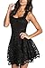 Chase Secret Womens Lace Party Fit-and-Flare Skater Dress Size Large Black