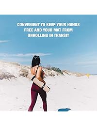 Yogu - Alfombrilla de yoga, gruesa, duradera y cómoda, se dobla como una correa de yoga (64 y 1,5 pulgadas)   (alfombrilla no incluida)