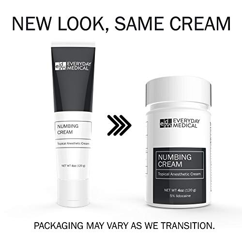 Everyday Medical Numbing Cream - 5% Lidocaine Topical Anesthetic Gel - Numbing for Tattoos, Piercing, Waxing, Microneedling, Microblading, Injections, Hemorrhoids and Anorectal Discomfort Relief - Thumbnail 2