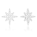 ORROUS & CO Women's 18K White Gold Plated Cubic Zirconia Compass Rose Stud Earrings