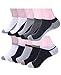 Men's 10 Pairs No Show Running Sport Thin Quarter Socks Low Cut, Sport/Black/White/Grey, 9-11sock / 6-10 shoes