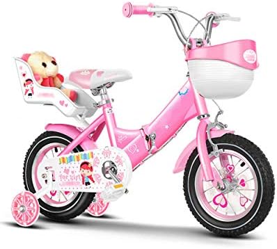 幼児用自転車 折りたたみ 2 12歳子供自転車 12インチ 14インチ 16インチ 18インチインチ 子ども用自転車 フロントバスケット 補助輪付き 高さ調節可能 簡単に安装 軽量 女の子誕生日プレゼント Pr365 Hr