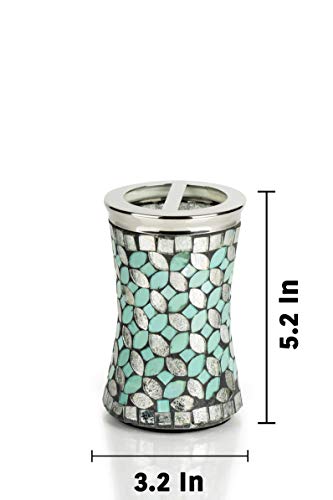 nu steel Sea Foam Collection Bathroom Accessories, 4 Bath Set Including Soap Dish, Lotion Dispenser, Tumbler Mug…