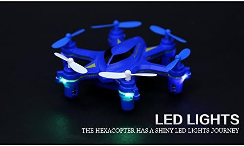 GOTechy Mini Hexa Drone 6 Axis Gyro 4.5CH 2.4G RC Hexacopter with LED Lights 3D Inverted Flight - BLUE