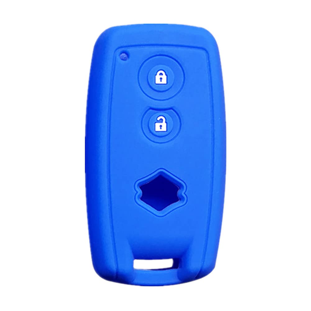 Happyit Silicone Car Key Cover Cases for Suzuki SX4 Swift Grand Vitara Scorss XL-7 3 Buttons Keyless Remote Control Accessories (Blue)