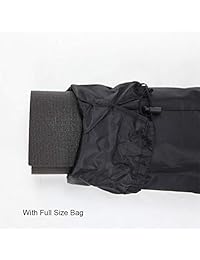 RevTime - Alfombrilla extra grande para ejercicios de cardio y yoga, 0.236 in de grosor y alta densidad, color negro