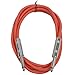 Seismic Audio Speakers Guitar Cables, TS ¼” Guitar Cables, Red, 6 Feet