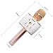 VERKB Wireless Karaoke Microphone Q5 Portable Bluetooth Speaker Home KTV Party Machine iOS & Android for Singing & Recording (Rose Golden)