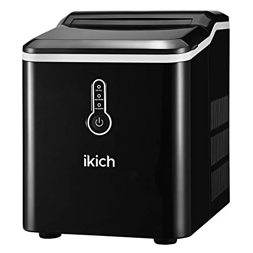 IKICH Ice Maker Countertop, 26lbs 24Hrs, 9 Cubes Ready in 7mins