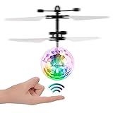 Maeffort RC Toy, RC Flying Ball, RC infrared Induction Helicopter Ball with Rainbow Shinning LED Lights for Kids, Teenagers Colorful Flyings for Kid's Toy