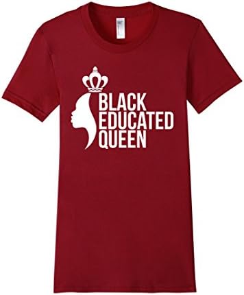 Women's Black Educated Queen T shirt Medium Cranberry