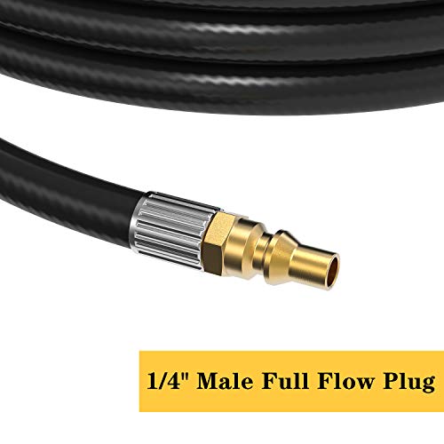 Kohree 12ft Quick Connect Propane Hose for RV to Grill, 1/4" BBQ LP Gas