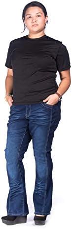 Jeans Colony Womens Plus Size Washed Comfy Stretch Skinny Jeans, Dark Blue W/3d Whisker, 14