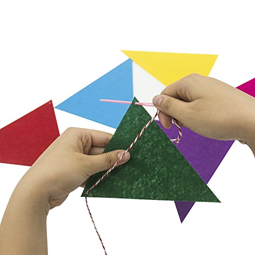 image for Every Cares 24 Pcs/ 16.4 Feet (2 Pack) Felt Fabric Banner Multicolor R