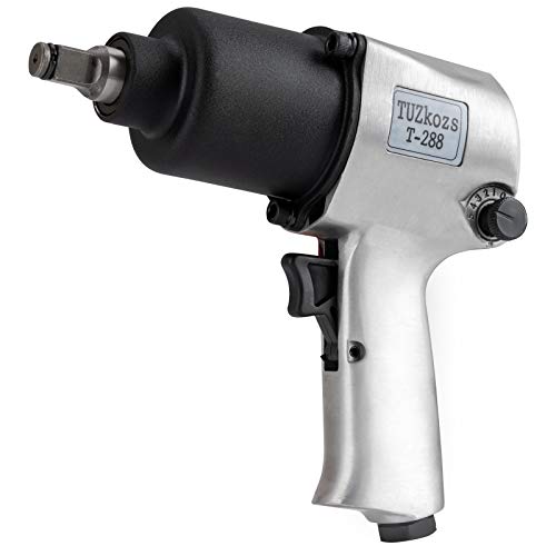 TUZkozs 1/2-Inch Drive Air Impact Wrench,5-Speed Pneumatic Heavy Duty Twin  Hammer Impact Gun,Half-inch pneumat