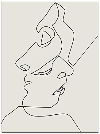Amazon.de: Karen Max One Line Zeichnung Gesicht Skizzen Minimalistische  Kunst Leinwand Poster Gemälde
