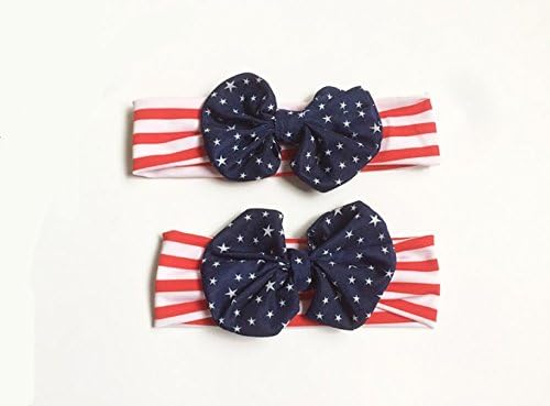CL American national flag Star-Spangled Banner Milk Silk Parenting Headband For Daily Fashion And Sports (2 in 1 Pack)