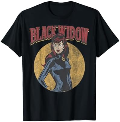 Amazon.com: Marvel Black Widow Classic Retro Comic Swing Graphic T