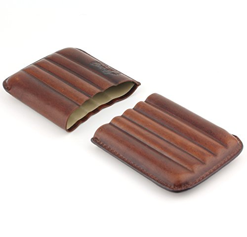 Leather Cigar Case - Two Tone Aniline Leather - [Tan] - Thumbnail 4