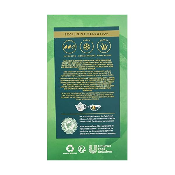 Lipton Grüner Tee, Intensive Minze Pyramidbeutel, 1er Pack (1 x 25 Teebeutel) – Bild 4