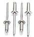 Bolt Dropper #44 Blind Rivet, Button Head, 1/8 Inch Inch Diameter, 3/16 Inch Inch - 1/4 Inch Inch Grip Range, Plain Finish, 304 (18-8) Stainless Steel (100 pk)