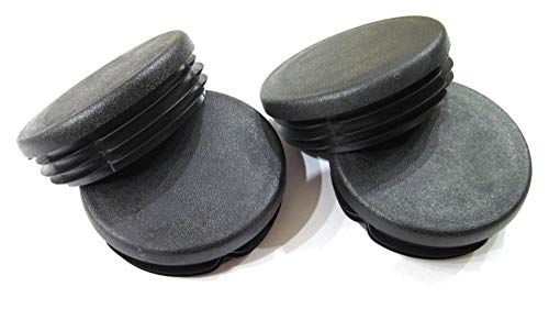 4pcs Pack: 2 Inch Round Black Plastic End Cap (for Hole Size from 1 3/4 to 1 7/8 inches), Tube Pipe Insert, Cover for Steel Fence Post, Furniture Finishing Tubing Plug - Thumbnail 5