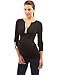 PattyBoutik Mama Notch Neck Trim Button Maternity Top (Black M)
