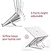 Magichold Portable Laptop Stand, Computer Laptop Holder, Aluminum Laptop Tablet Stand Riser with 6 Levels Height Adjustment, Fully Foldable, Supports up to 10 lbs, Fits up to 15.6 Laptop (Silver)thumb 3