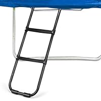 Gardenature Trampoline Ladder-2 Steps Wide-Step Ladder-Black