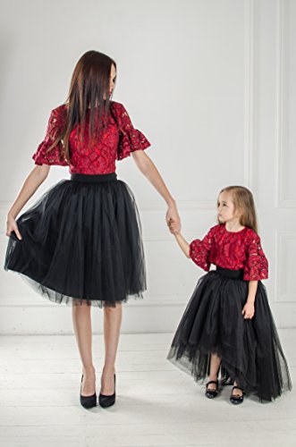 mommy and me burgundy dresses