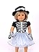 Sassy Silver Skeleton Halloween Costume Fits 18