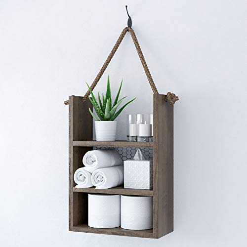 SFC Rustic Wood Bathroom Shelf Over Toilet, Bathroom Decor, Bathroom