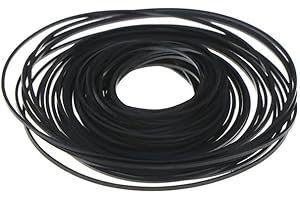 LNYMZD 100 Pcs 40-135 mm Black Recorder Rubber Belts Cassette Recorder Repair Maintenance Mix Flat Cassette Tape Machine Rubber Belts Tape Decks Accessories Belts for DVD CD LD VCR Repeater Drives 1mm Width