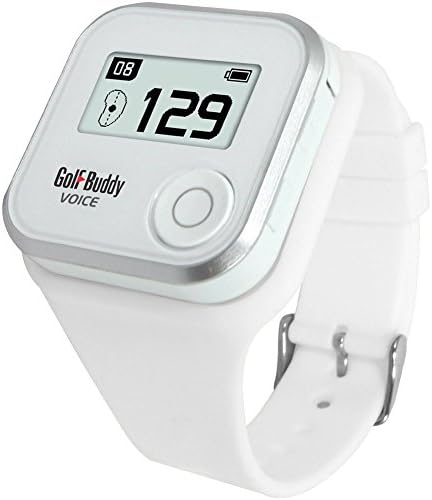Golf Buddy Voice Plus GPS Range Finder GolfBuddy GPS Rangefinder with Wristband White Audio Distance&amp; Quick English Manual &amp; Free Gift tape measure