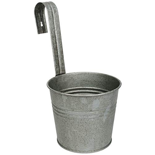 alles-meine.de GmbH 5 Stück Hänge - Blumentöpfe/Hängetöpfe/Pflanzschale - Metall - Ø 17 cm - metallic grau/anthrazit… – Bild 6