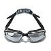 Adult Swim Goggles Mirrored Anti Fog UV Protection Waterproof With Free Case and Ear Plugs For Swimming, Quick Adjusting Silicone Head Strap Flexible Nose Bridge Tinted Lenses Comfortable For Men Women Youth
