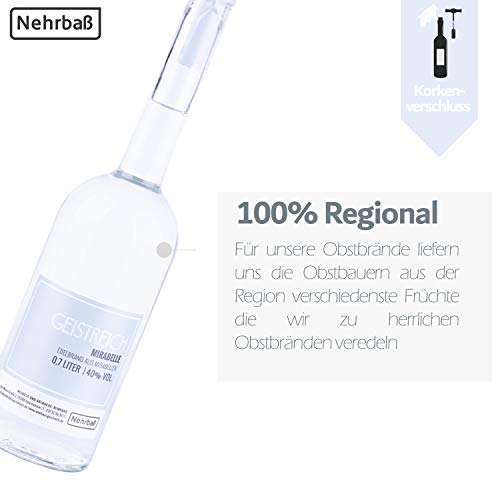 Nehrbaß - Mirabellenbrand 0,7 Liter - Premium Edelbrand 40% Vol. - Obstbrand aus ausgesuchten Mirabellen - Schnaps aus… – Bild 3